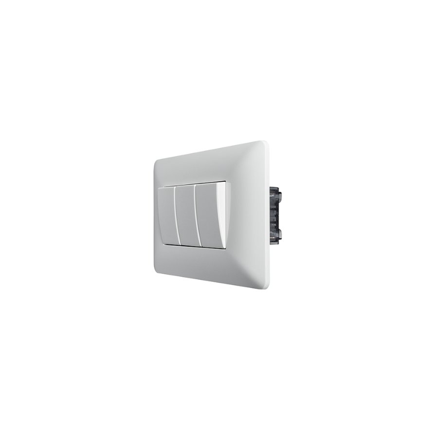 Interruptor Triple 220v Certificado Encendido Apagado Sec Stanford Blanco