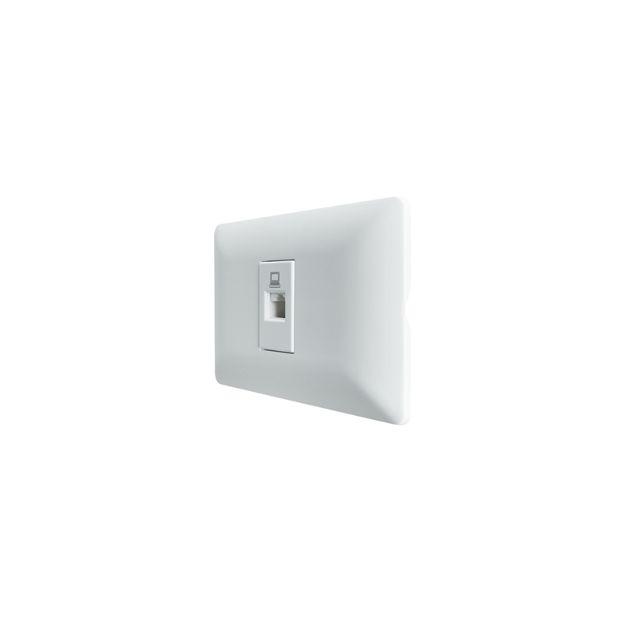 Toma Rrj45 Ethernet Red Internet Oficina Hogar Stanford Blanco