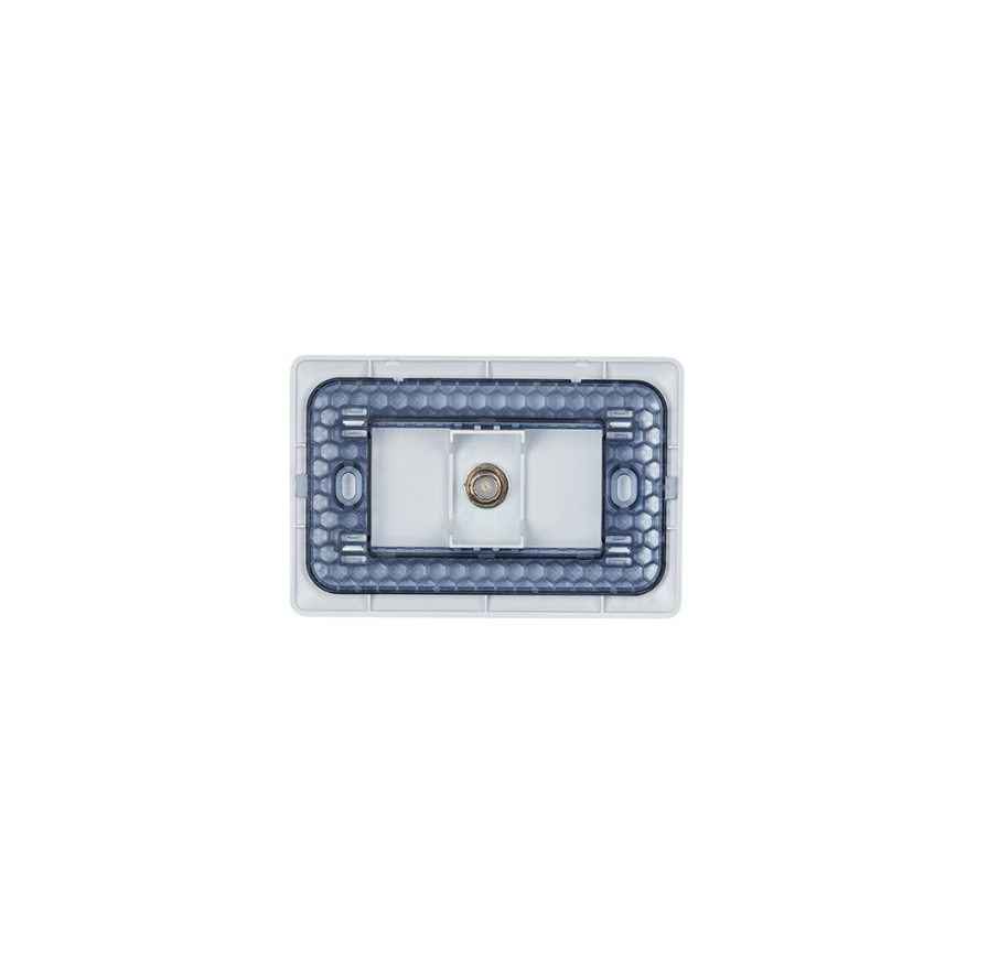 Toma Coaxial Rg6 Tv Video Armado Hembra Embutido Stanford Blanco