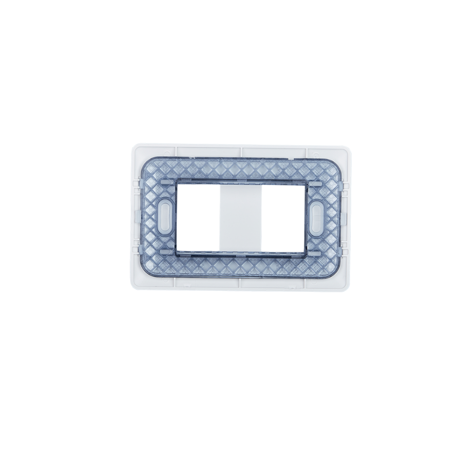 Placa Doble Base Soporte Modulo Tomacorriente Interruptor Stanford Blanco
