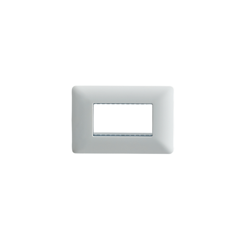 Placa Triple Base Para Modulo Tomacorriente Interruptor Stanford Blanco