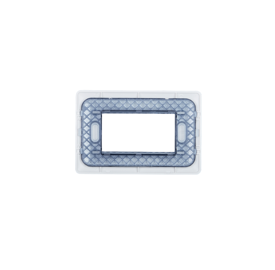 Placa Triple Base Para Modulo Tomacorriente Interruptor Stanford Blanco