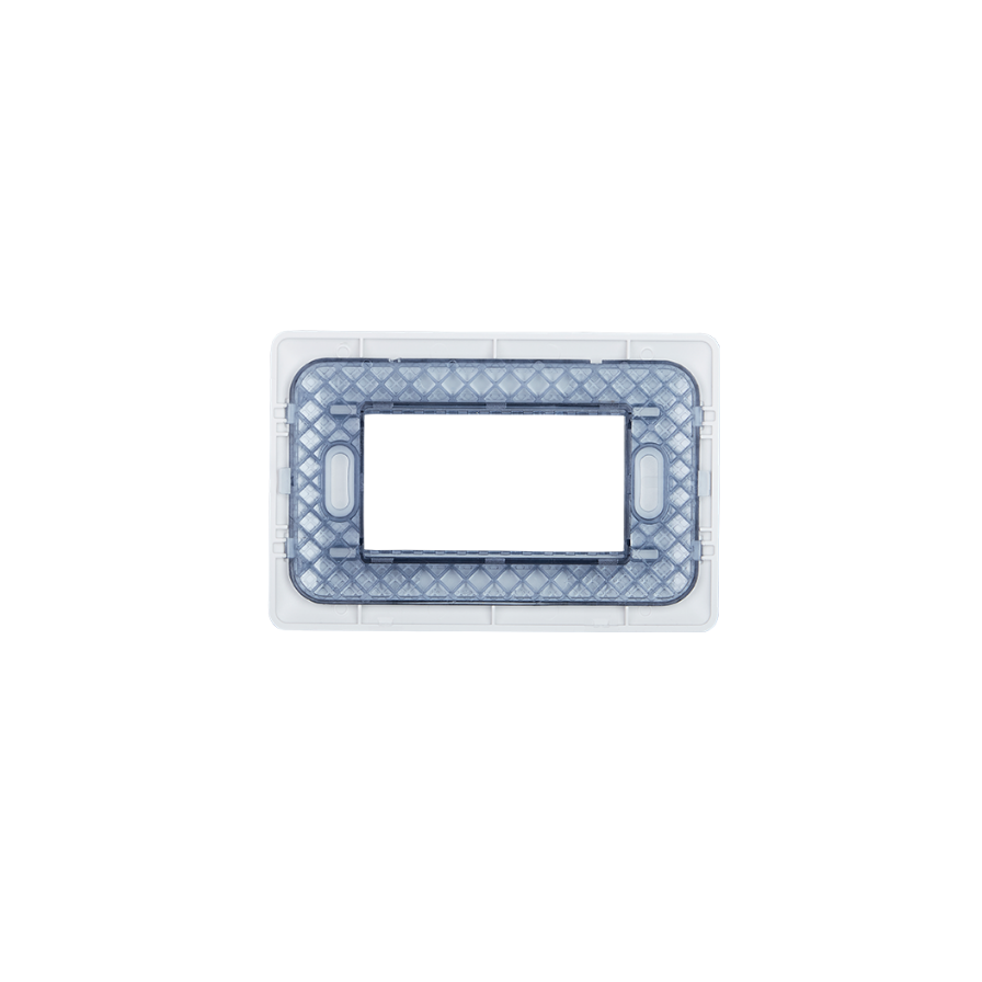 Placa Triple Base Para Modulo Tomacorriente Interruptor Stanford Blanco