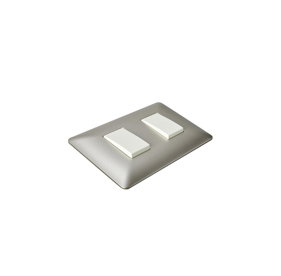 Interruptor Doble 220v Encendido Apagado Certificado Stanford Sec Champagne