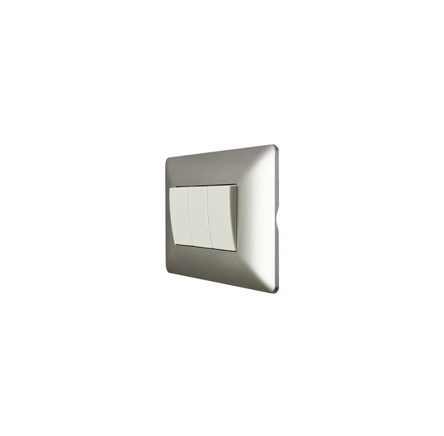 Interruptor Triple 220v Certificado Encendido Apagado Sec Stanford Champagne