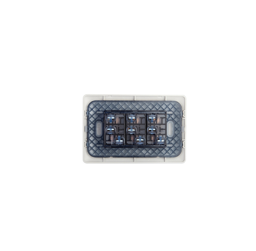 Tomacorriente Enchufe Hembra Triple 220v Certificado Sec Stanford Champagne