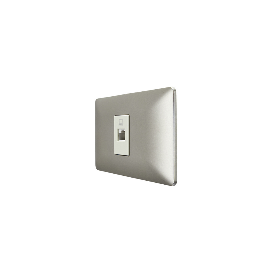Toma Rrj45 Ethernet Red Internet Oficina Hogar Stanford Champagne