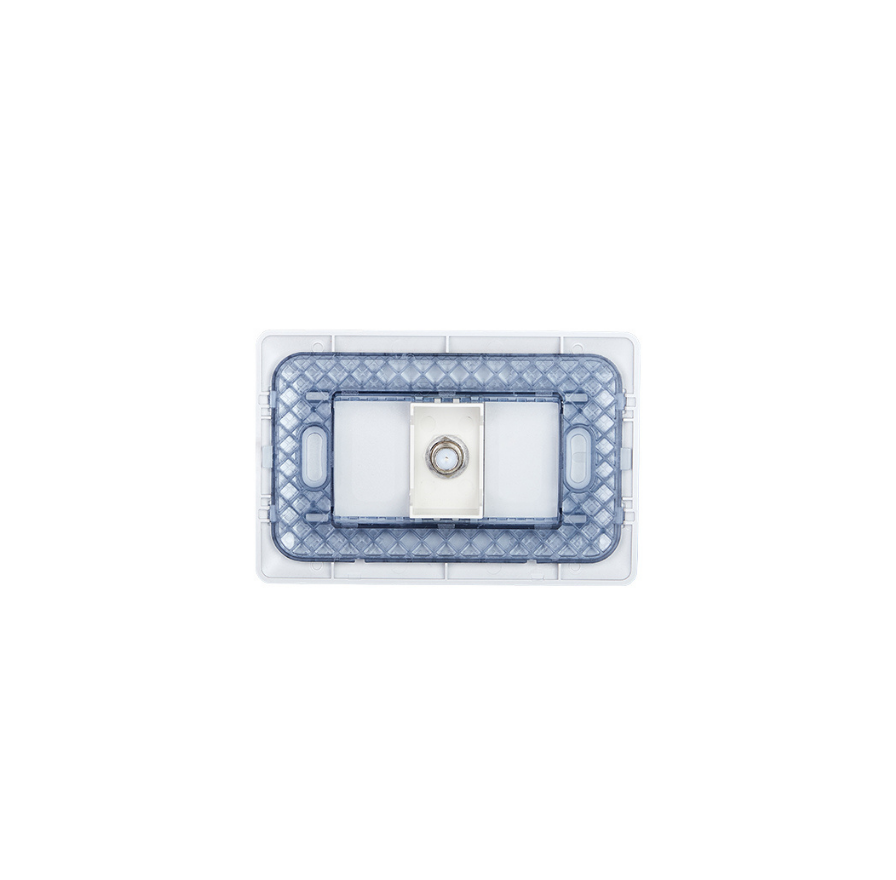 Toma Coaxial Rg6 Tv Video Armado Hembra Embutido Stanford Champagne