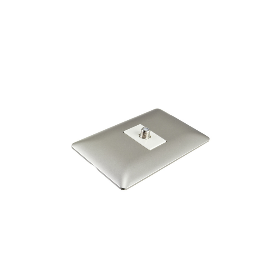 Toma Coaxial Rg6 Tv Video Armado Hembra Embutido Stanford Champagne