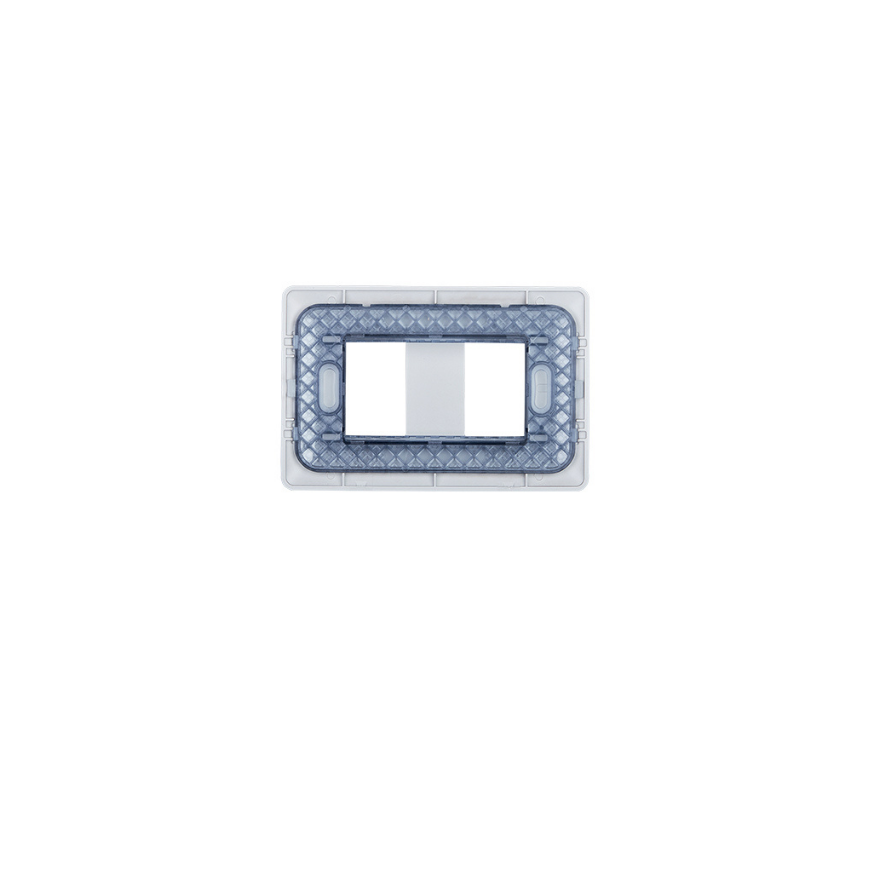 Placa Doble Base Soporte Modulo Tomacorriente Interruptor Stanford Champagne