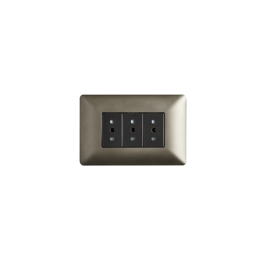 Tomacorriente Enchufe Hembra Triple 220v Certificado Sec Stanford Café