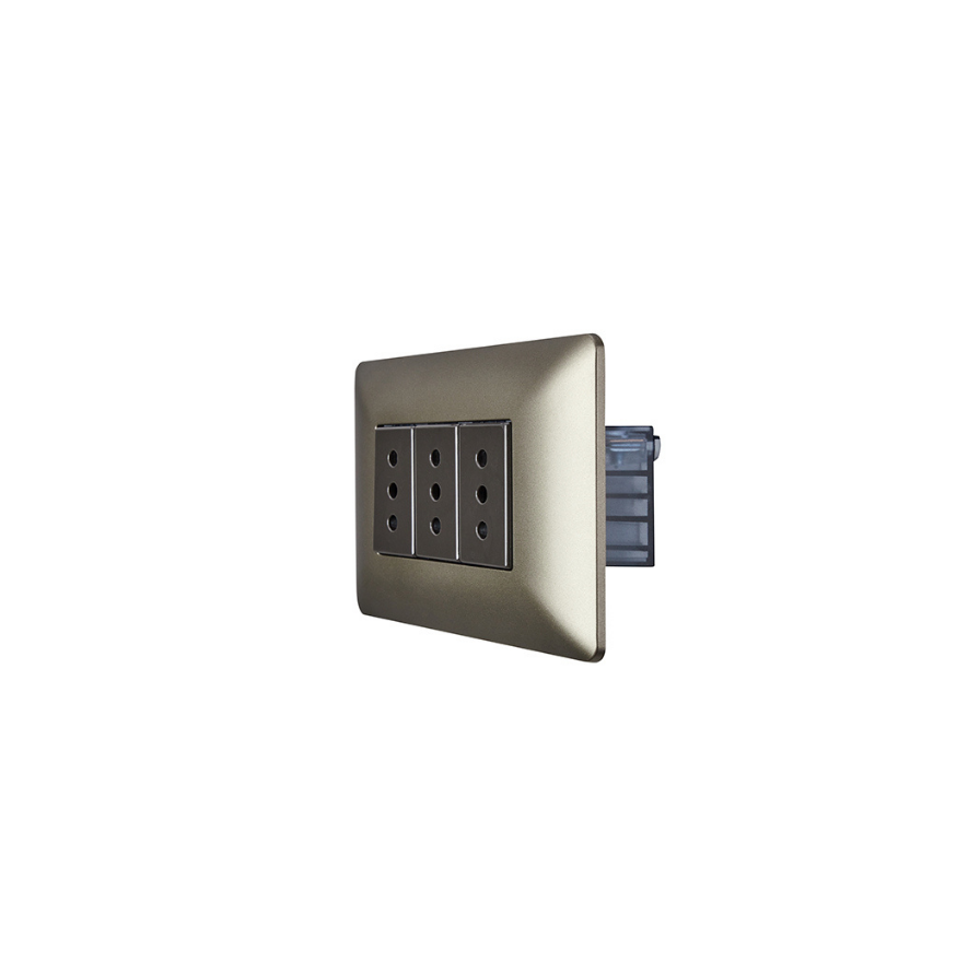 Tomacorriente Enchufe Hembra Triple 220v Certificado Sec Stanford Café
