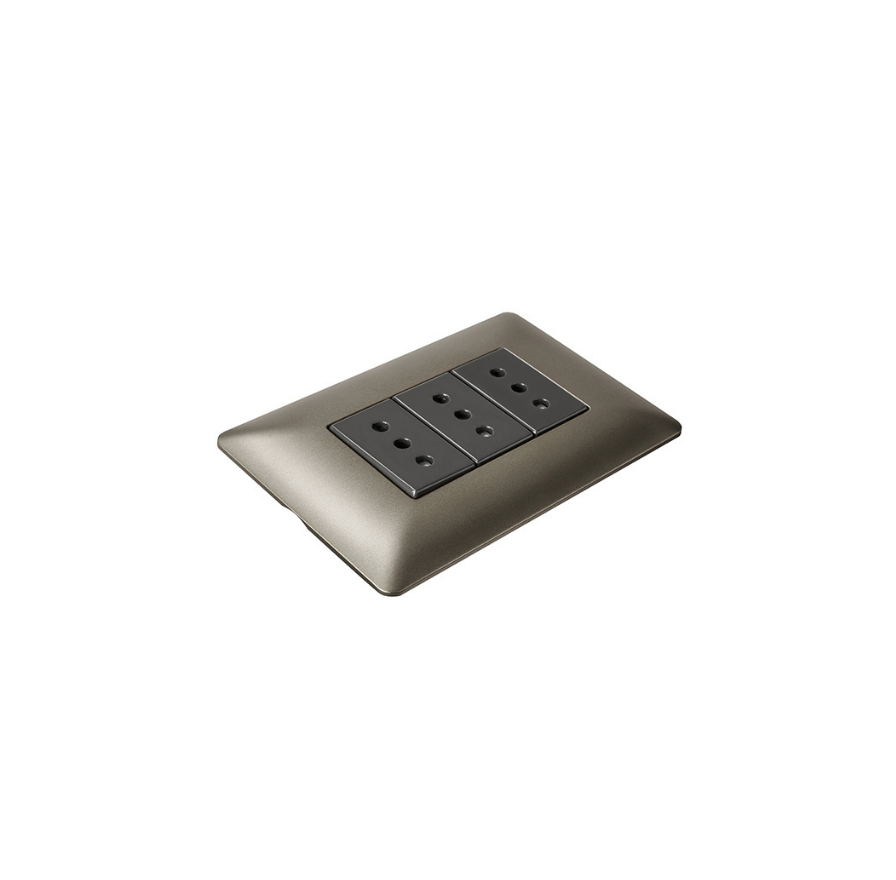 Tomacorriente Enchufe Hembra Triple 220v Certificado Sec Stanford Café