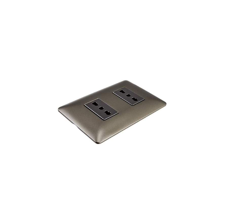 Enchufe Tomacorriente Doble Bipaso 10/16 220v Sec Stanford Café