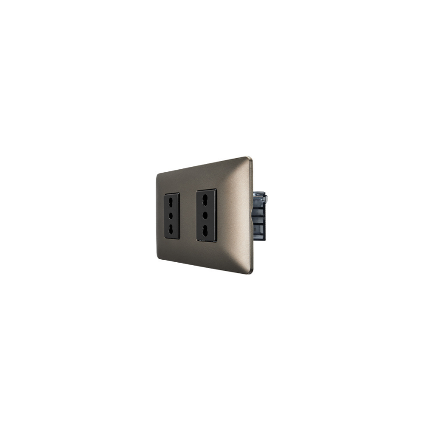 Enchufe Tomacorriente Doble Bipaso 10/16 220v Sec Stanford Café