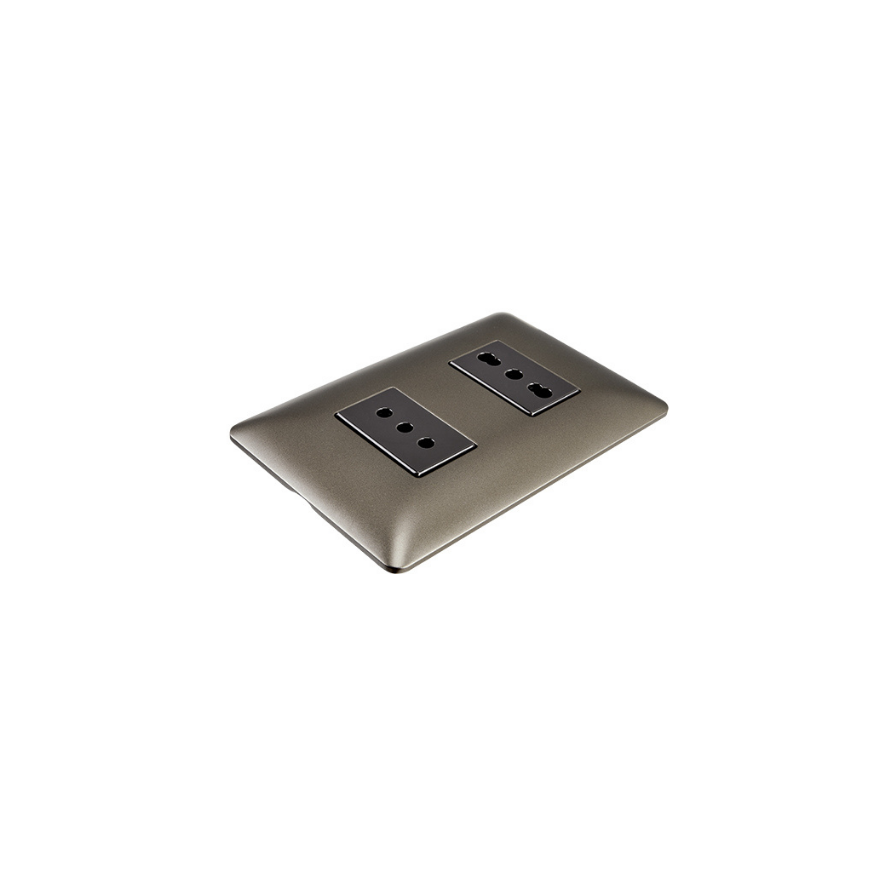 Enchufe Tomacorriente Doble Simple Y Bipaso 10/16 220v Sec Stanford Café