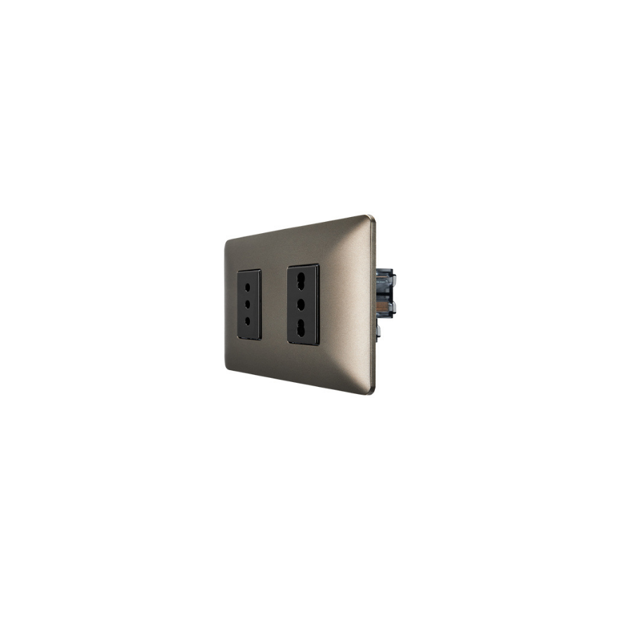 Enchufe Tomacorriente Doble Simple Y Bipaso 10/16 220v Sec Stanford Café
