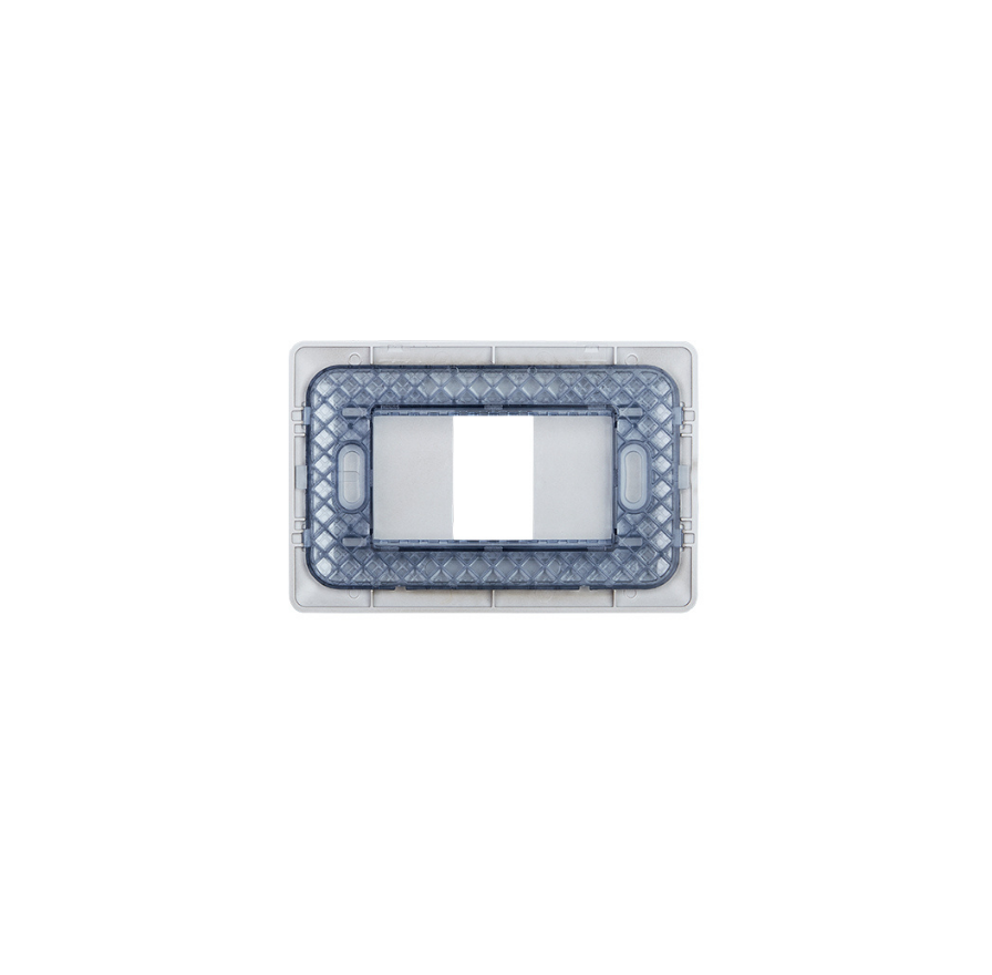 Placa Simple Base Soporte Modulo Tomacorriente Interruptor Stanford Café