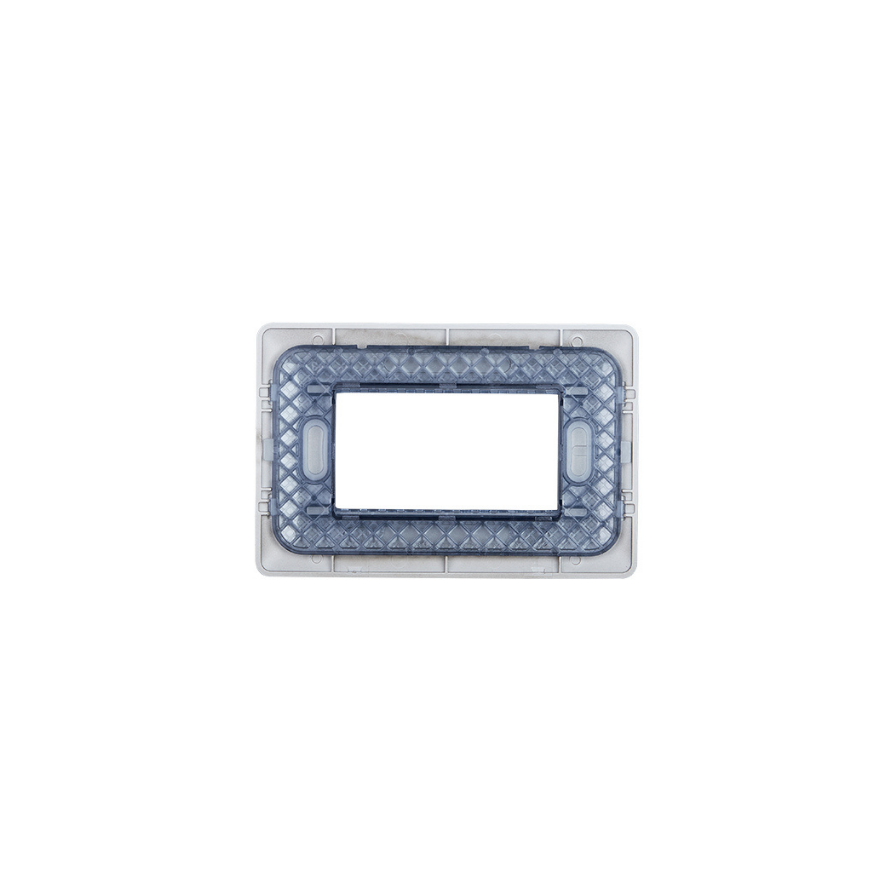 Placa Triple Base Para Modulo Tomacorriente Interruptor Stanford Café