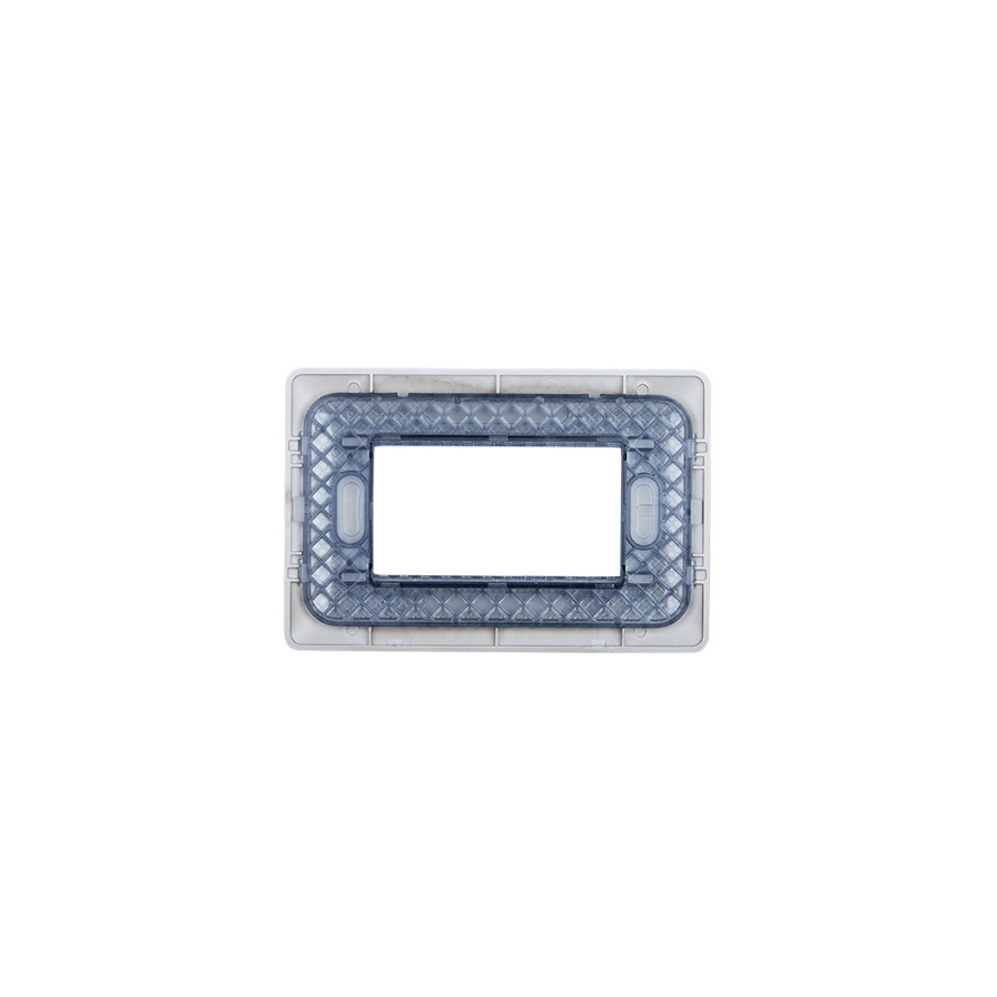 Placa Triple Base Para Modulo Tomacorriente Interruptor Stanford Café