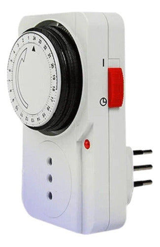 Temporizador Timer Analógico Diario 24 Horas Enchufe 220v - Deus Group