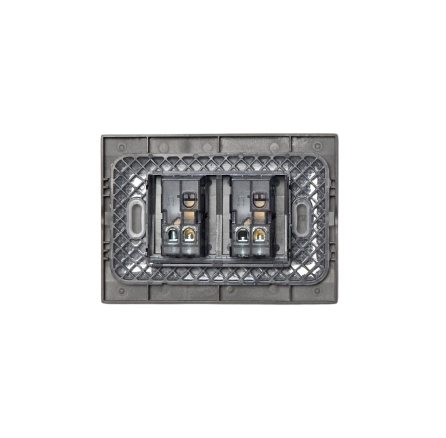 Interruptor Doble Teclon Encendido Apagado Stanford (9/15) 220v Sec Grafito