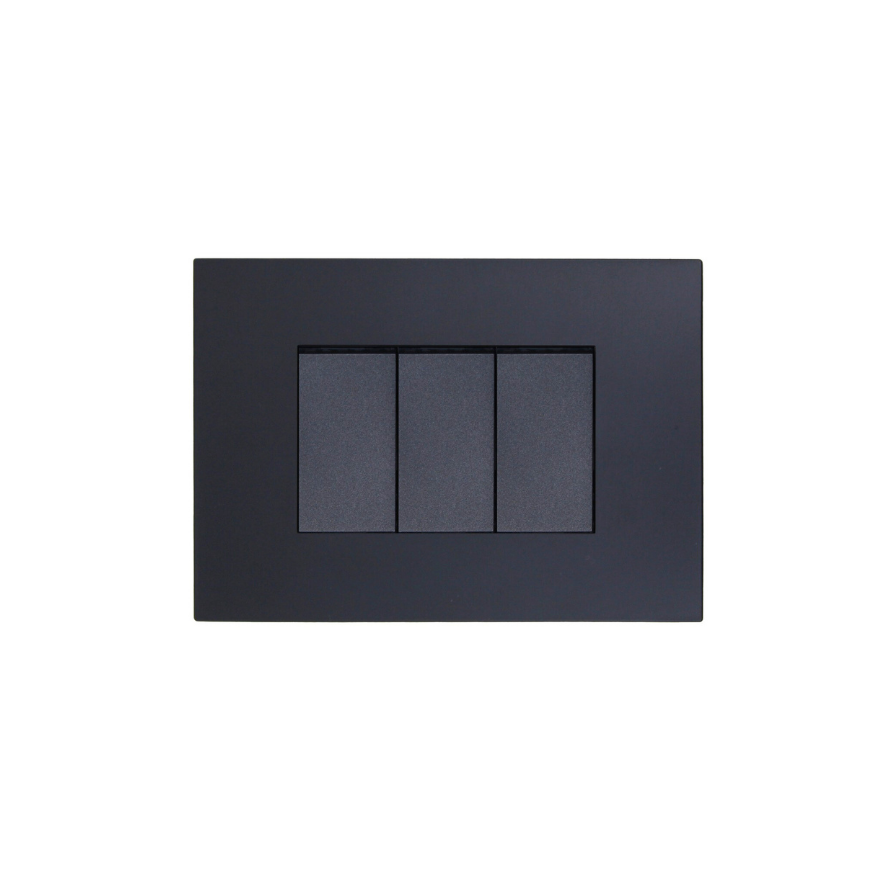 Interruptor Triple Encendido Apagado Stanford (9/32) 220v 10a Sec Grafito