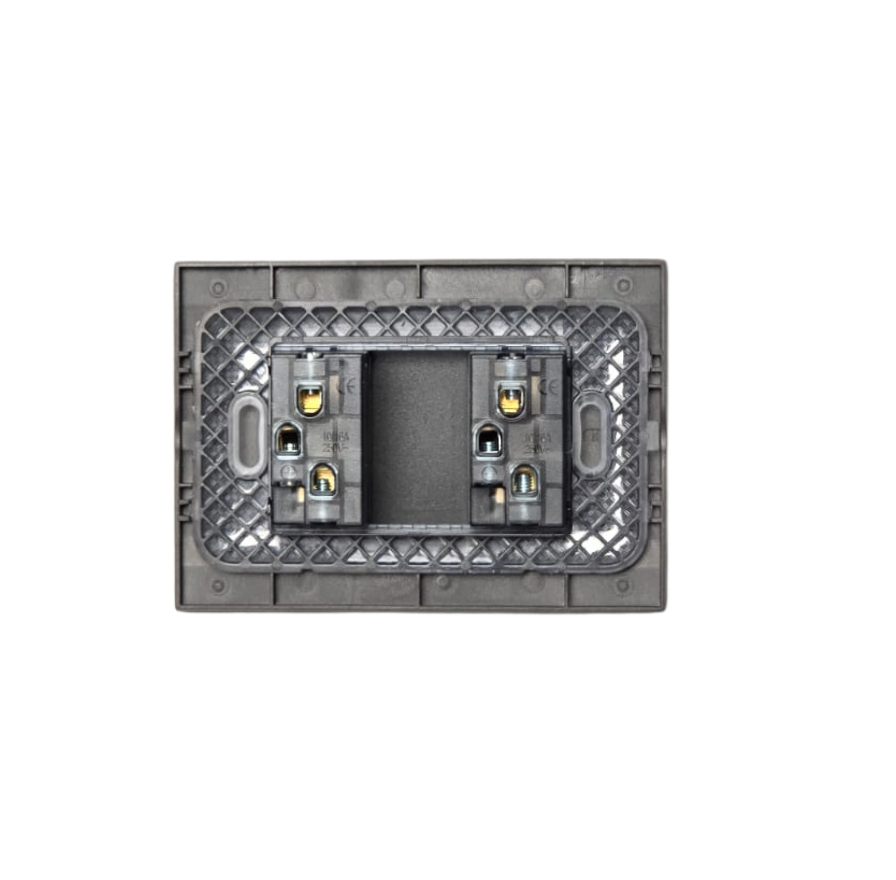 Enchufe Tomacorriente Simple 10a + Bipaso 10/16a 250v Stanford Grafito