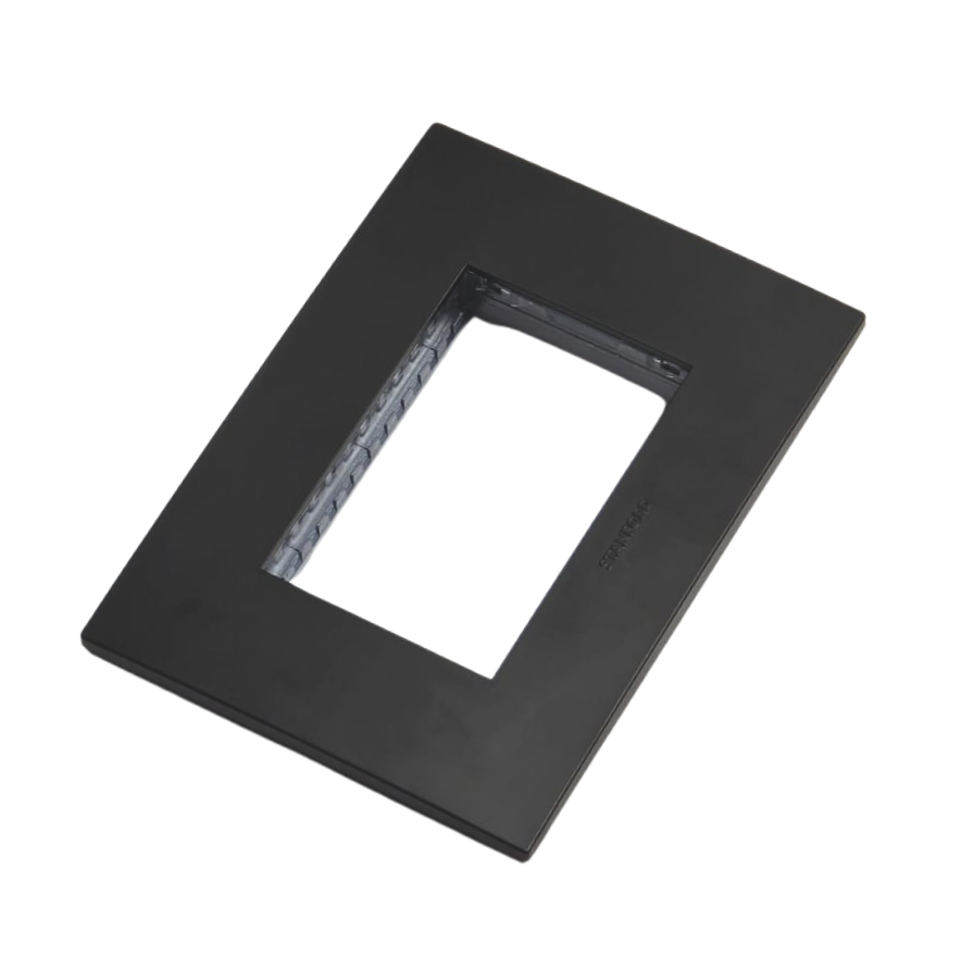 Placa Triple Con Soporte Stanford Grafito