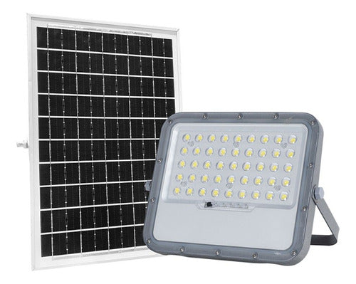 Foco Proyector Led Con Panel Solar 900lm Luz Fria + Control