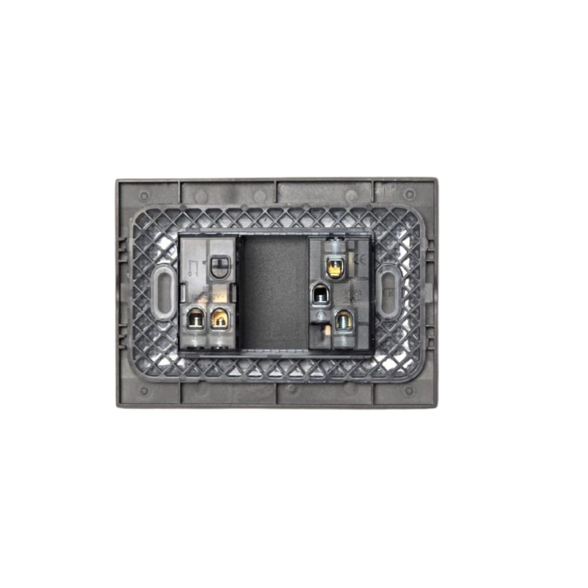 Interruptor 9/12 + Enchufe Tomacorriente Simple Stanford 220v 10a Sec Negro
