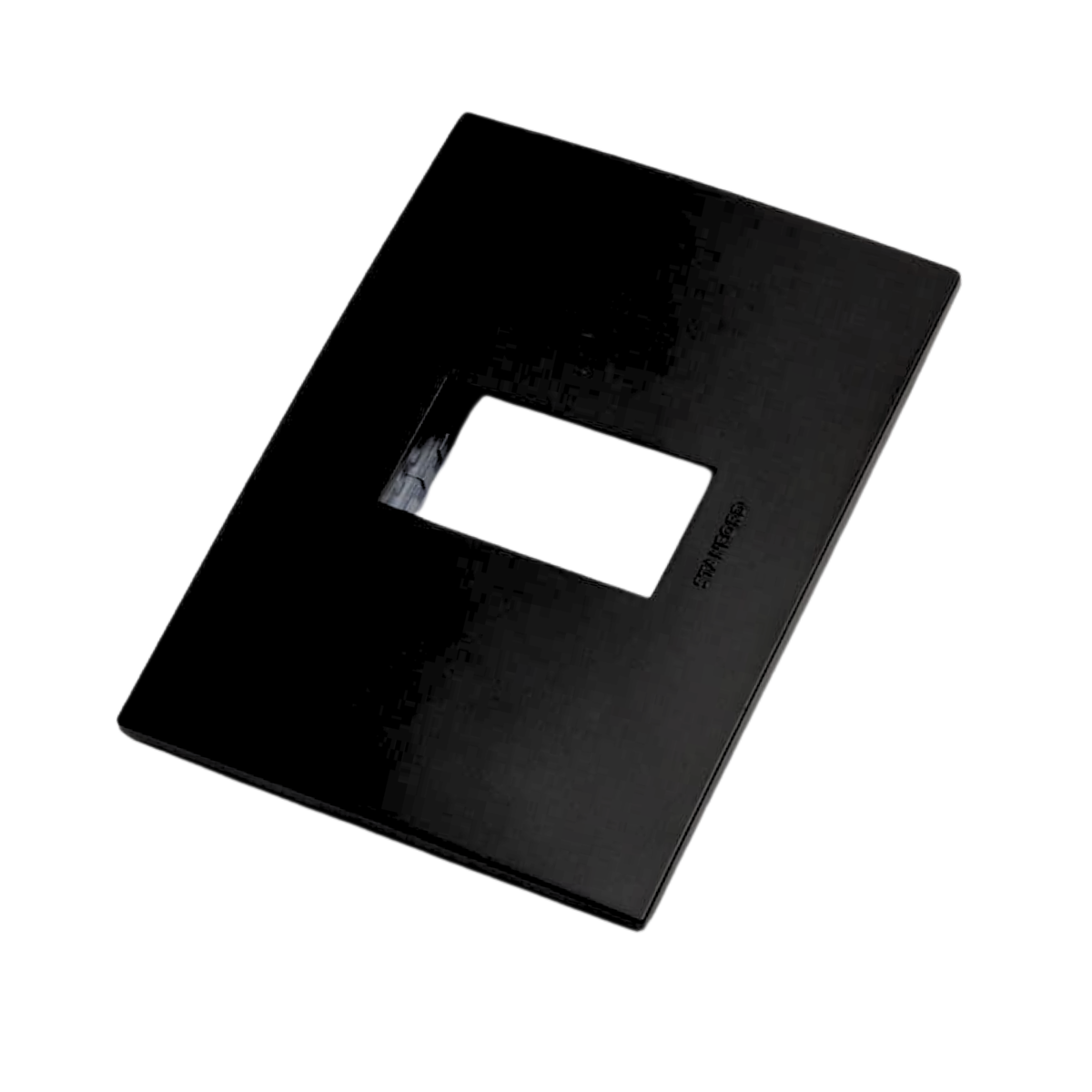 Placa Simple Con Soporte Stanford Negro