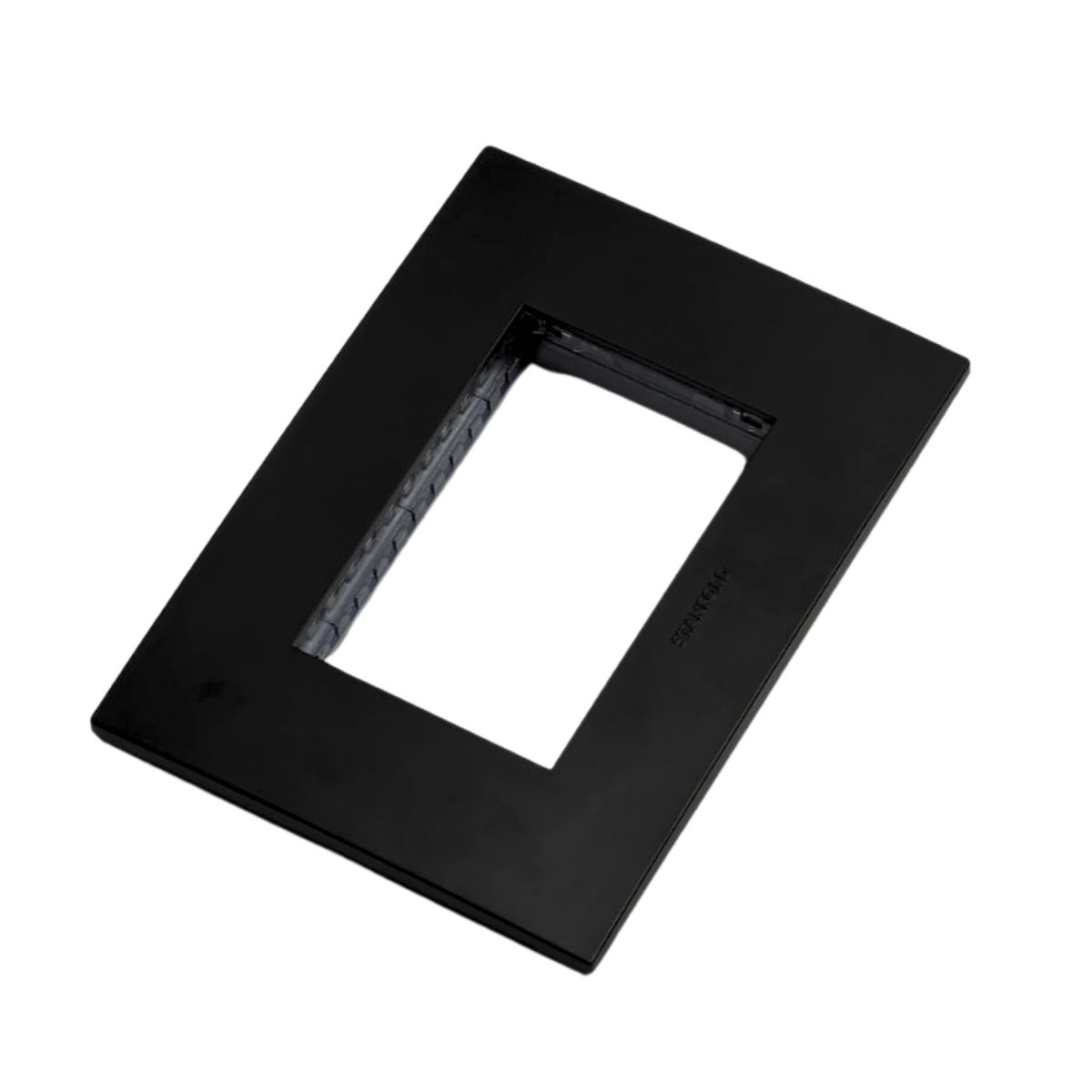 Placa Triple Con Soporte Stanford Negro