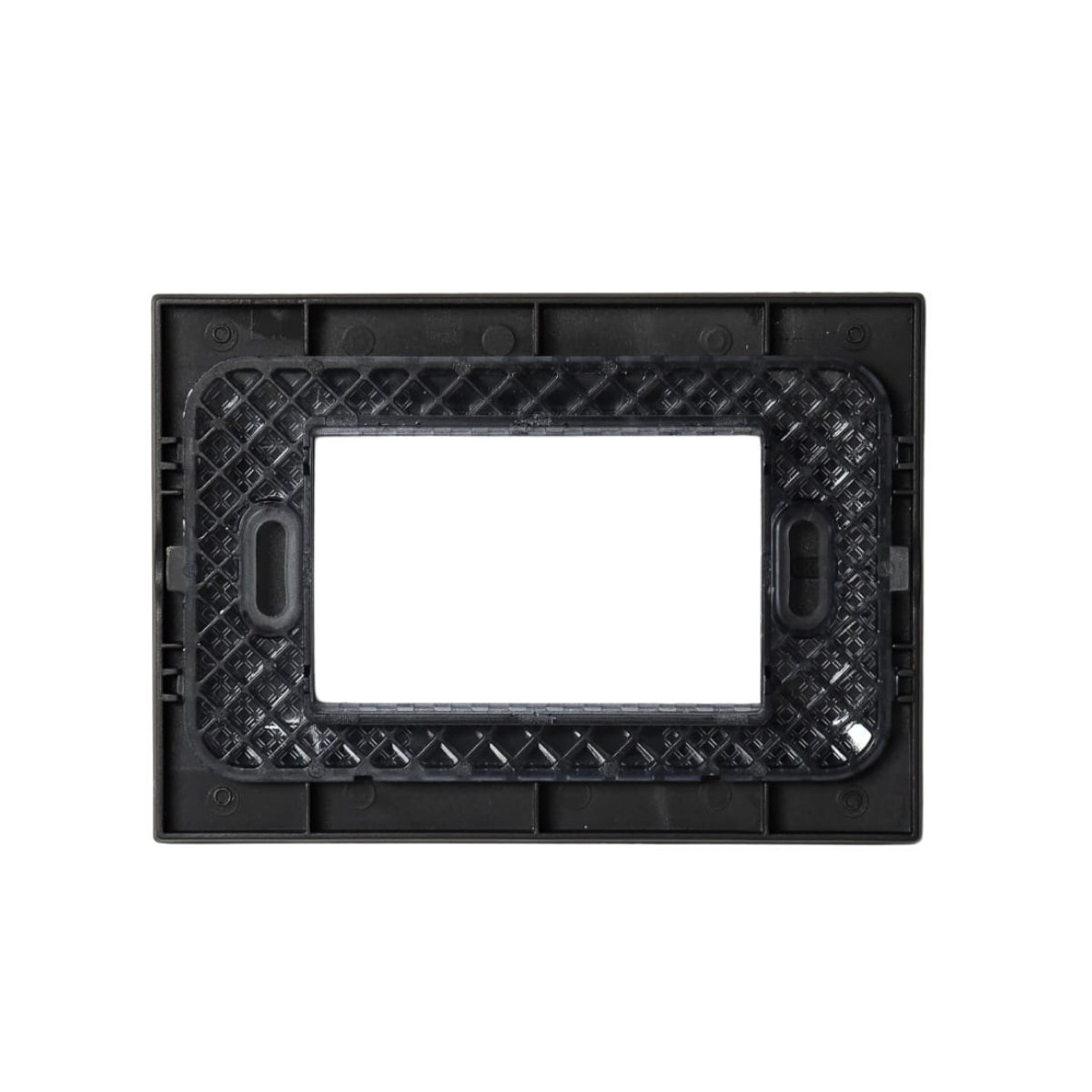 Placa Triple Con Soporte Stanford Negro