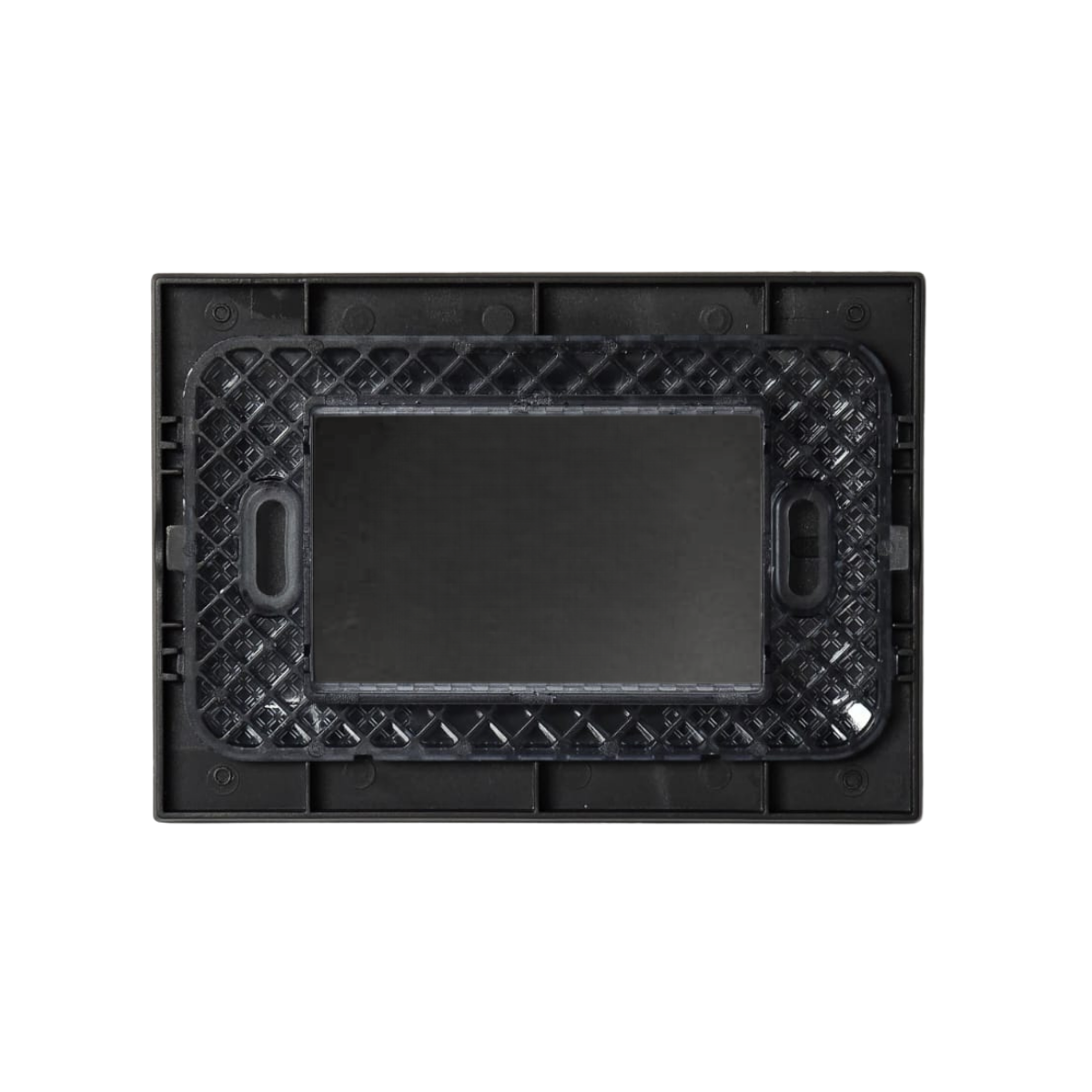 Placa Ciega Con Soporte Stanford Negro