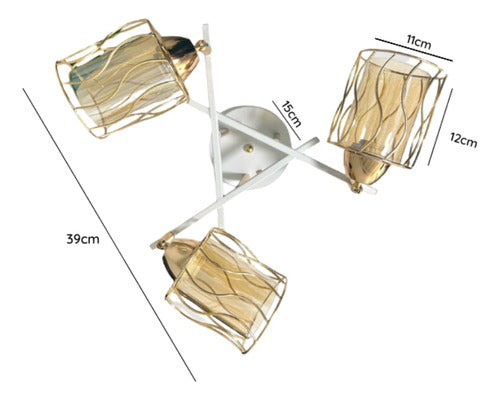 Aplique Triple Porta E27 Led Zosmo Konnergie Deus