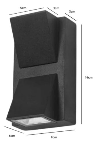 Pack 3 Aplique Led Doble Exterior Ip54 3000k Kapelle