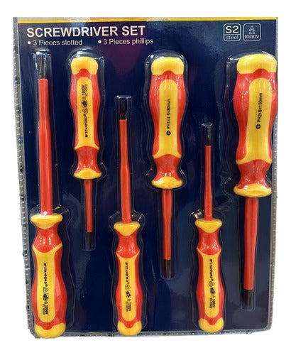 Juego Destornilladores Set Variados 6 Piezas 1kv Electrico