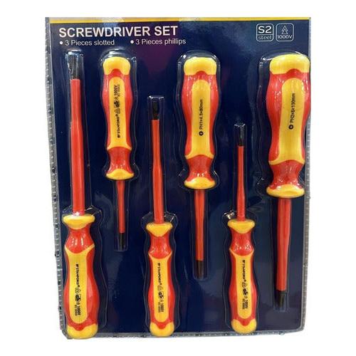 Juego Destornilladores Set Variados 6 Piezas 1kv Electrico - Deus Group