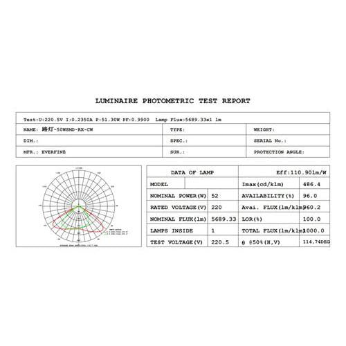 Luminaria Alumbrado Publico Slim Pro 50w Luz Fría Sec - Deus Group