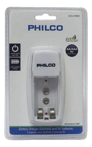 Cargador De Muro Para Aa/aaa/9v Con 2 Pilas Recargables