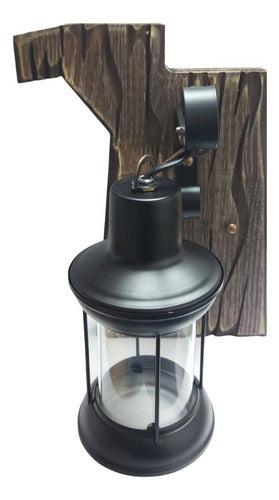 Aplique Rustica Madera Porta Ampolleta E27 Decorativa