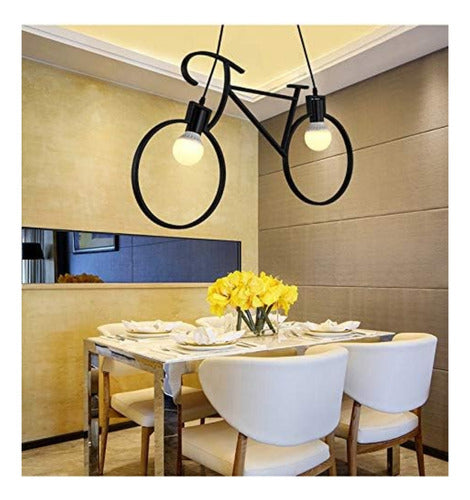 Lámpara Colgante Moderna Aluminio Diseño Bicicleta