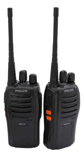 Radio Transmisor Philco Md216 2uni Ideal Guardias -bascotel Color Negro