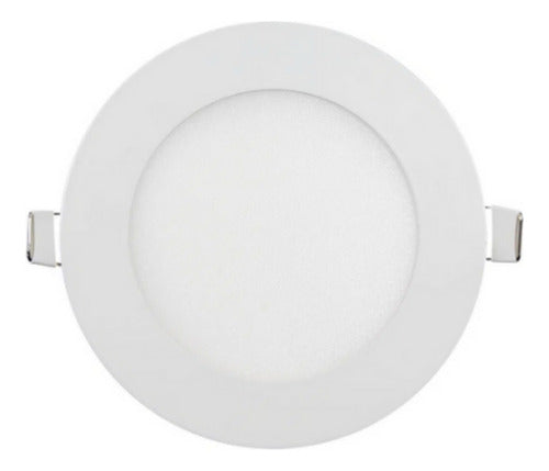 Pack 10 Panel Led Embutido Bio Redondo 6w Calido Neutro Frio