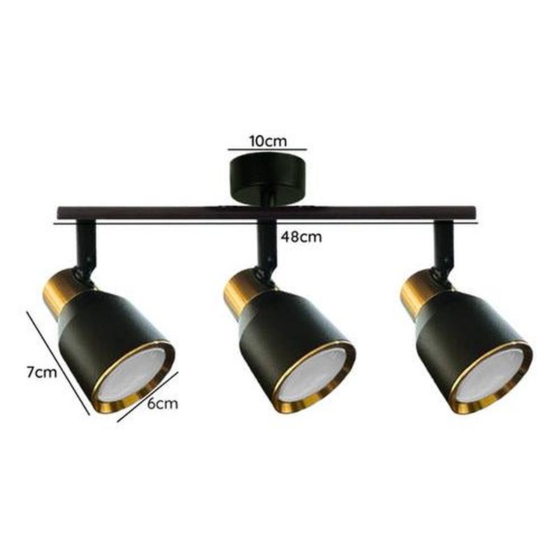 Foco Decorativo Porta Gu10 Triple Híades Konnergie Deus - Mi tienda