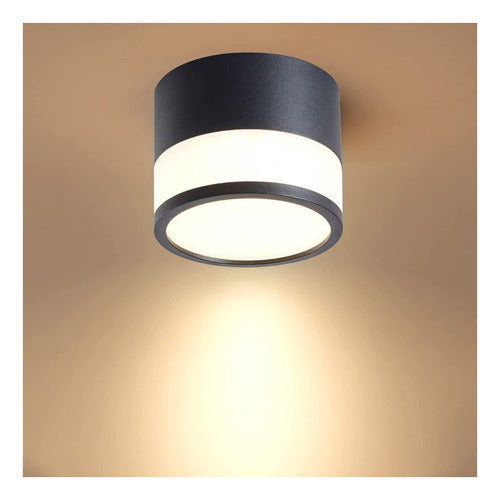 Panel Sobrepuesto Con Vidrio Decorativo Led 7w Luz Cálida