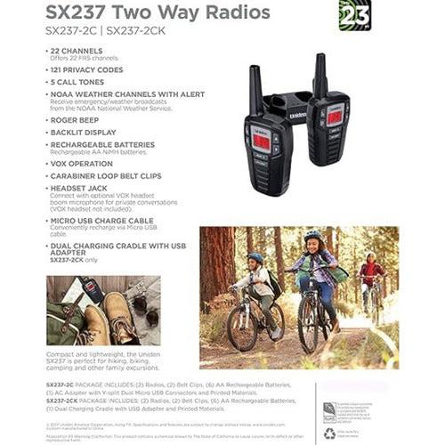 Radio Transmisor 2 Vías Walkie Talkie Uniden Xs237-2c - Deus Group