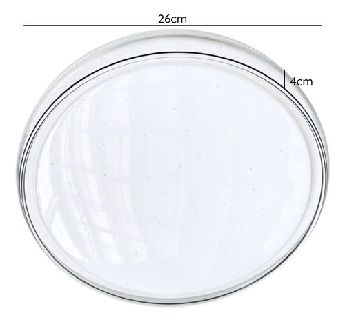 Lámpara Plafón Led 48w 26cm Redondo Sobrepuesto Elegante