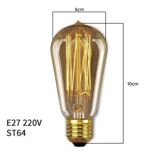 Ampolleta Filamento De Carbono Mini Edison Dimeable 40w E27